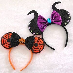 New Sequin Halloween Mouse Ears Headband Set